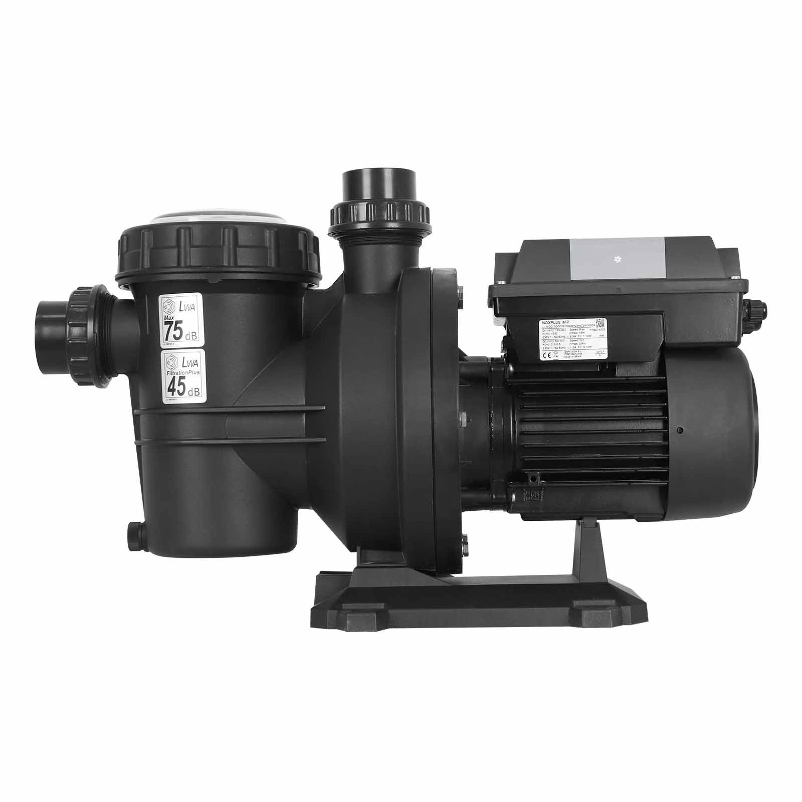 Motobomba centrífuga con velocidad variable para recircular y filtrar el agua de la piscina